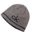 Calvin Klein React Reversible Beanie - Grey Marl Navy Cheap