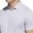 adidas Textured Jacquard Polo Shirt - White Grey Two Fashion