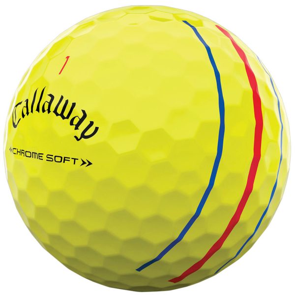 Callaway Chrome Soft Triple Track Golf Balls - Yellow - 12 Pack Hot on Sale