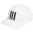 adidas Tour 3 Stripe Cap - White Black Online now