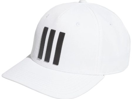 adidas Tour 3 Stripe Cap - White Black Online now