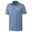 adidas Ultimate 365 Heathered Stripe Polo Shirt - Trace Royal Solar Yellow Light Blue For Discount