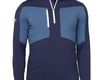 Callaway Aquapel 1 2 Zip Pullover Sweater - Peacoat Bright White Online Sale