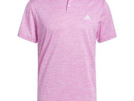 adidas Textured Stripe Polo Shirt - Lucid Fuchsia White Discount