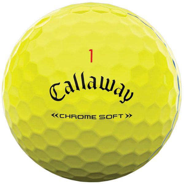 Callaway Chrome Soft Triple Track Golf Balls - Yellow - Double Dozen Online Sale