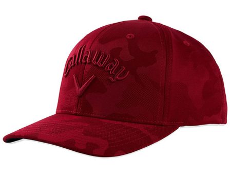 Callaway Adjustable Camo Snapback Cap - Red Hot on Sale