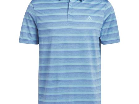 adidas 2 Colour Stripe Polo Shirt - Blue Fusion Preloved Blue on Sale