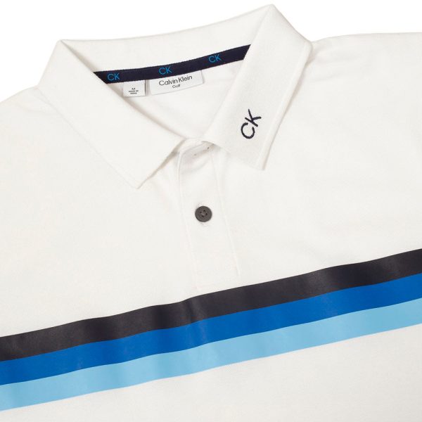 Calvin Klein Parker Polo Shirt - White Blue Online