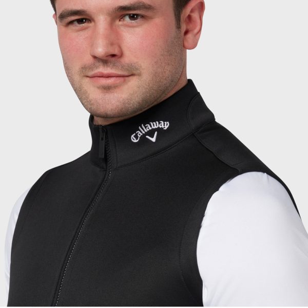 Callaway Chev Textured Gilet - Caviar Fashion