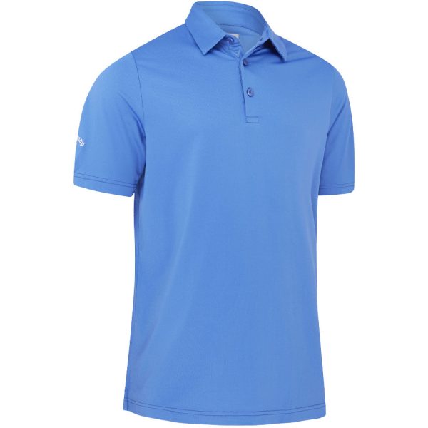 Callaway Swing Tech Solid Print Polo Shirt - Amparo Blue Fashion