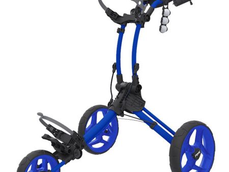 Clicgear Rovic RV1C Compact 3-Wheel Push Trolley - Blue Hot on Sale