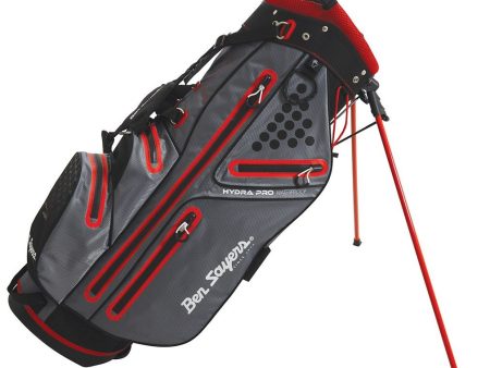 Ben Sayers Hydra Pro Waterproof Stand Bag - Grey Red Discount