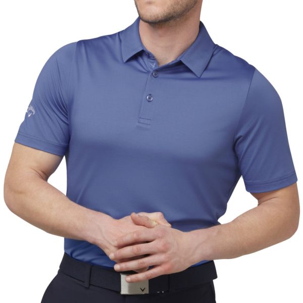 Callaway Swing Tech Solid Print Polo Shirt - Amparo Blue Fashion