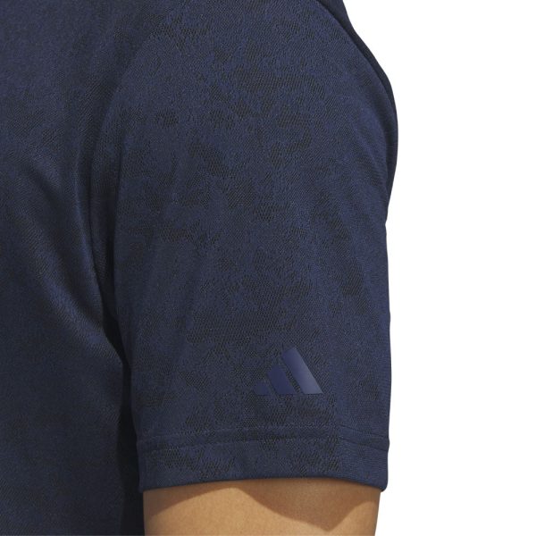 adidas Textured Jacquard Polo Shirt - Collegiate Navy Black Discount