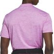 adidas Textured Stripe Polo Shirt - Lucid Fuchsia White Discount