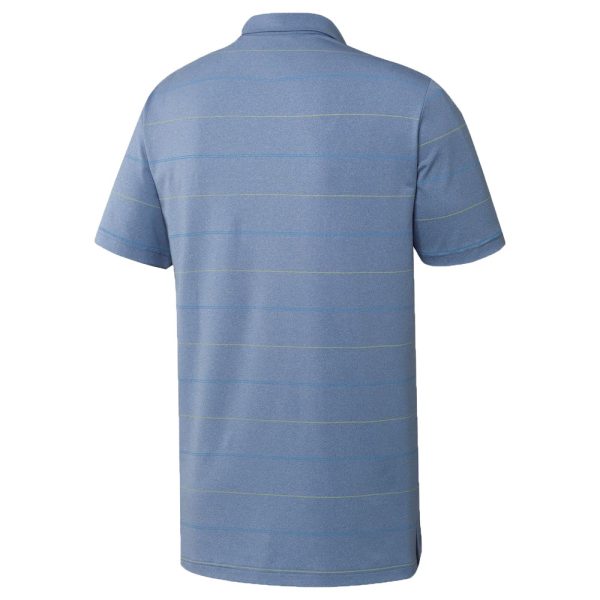 adidas Ultimate 365 Heathered Stripe Polo Shirt - Trace Royal Solar Yellow Light Blue For Discount