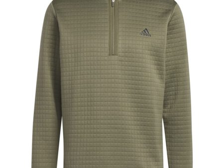 adidas DWR 1 4 Zip Pullover - Olive Strata For Cheap