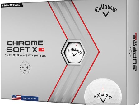 Callaway Chrome Soft X LS Golf Balls - White - 12 Pack Online now