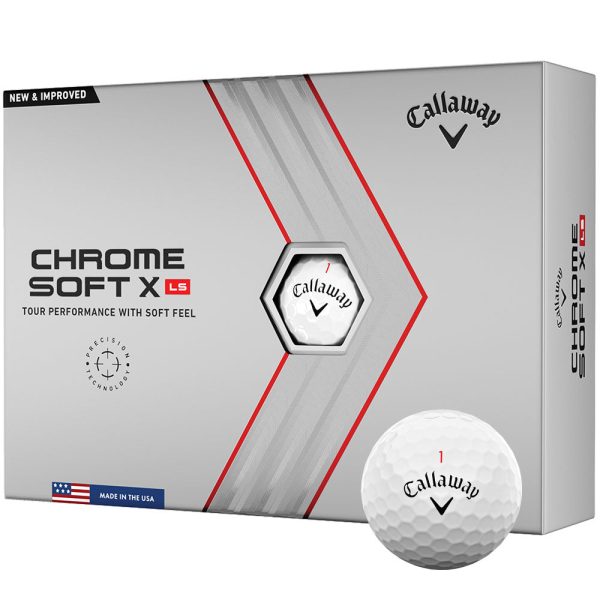 Callaway Chrome Soft X LS Golf Balls - White - 12 Pack Online now