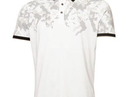 Calvin Klein Nashua Printed Polo Shirt - White Black Online Sale