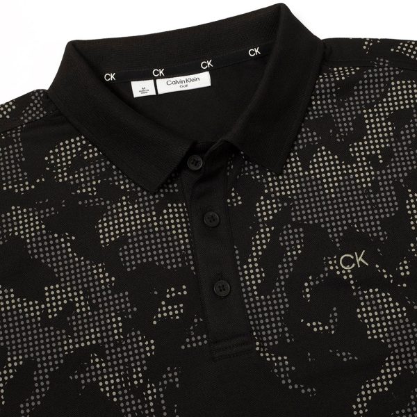 Calvin Klein Nashua Printed Polo Shirt - Black Supply