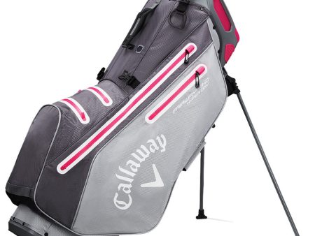 Callaway Fairway 14 Hyper Dry Waterproof Stand Bag - Charcoal Silver Pink For Cheap