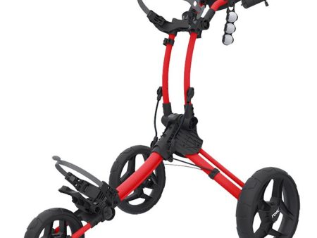 Clicgear Rovic RV1C Compact 3-Wheel Push Trolley - Red Black Sale