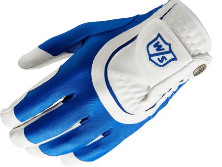 Wilson Fit All Mens Golf Glove - Blue White Supply