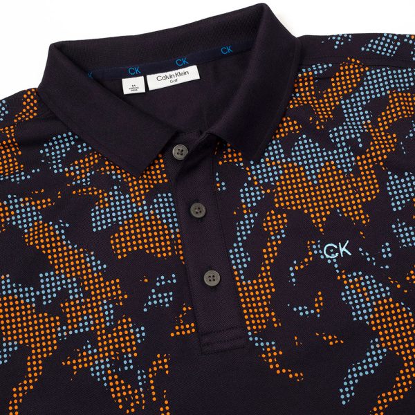 Calvin Klein Nashua Printed Polo Shirt - Navy For Sale