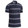 Callaway Oxford Stripe Polo Shirt - Peacoat Online