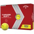 Callaway Chrome Soft Triple Track Golf Balls - Yellow - 12 Pack Hot on Sale