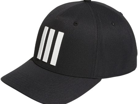 adidas Tour 3 Stripe Cap - Black White For Sale