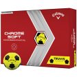 Callaway Chrome Soft Truvis Golf Balls - Yellow Black - 12 Pack For Sale