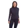 Green Lamb Regan Cotton Roll Neck Top - Navy Online Sale