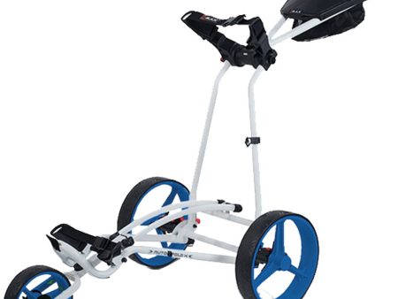 Big Max Autofold X 3-Wheel Push Trolley - White Cobalt For Cheap