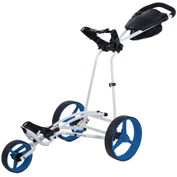 Big Max Autofold X 3-Wheel Push Trolley - White Cobalt For Cheap