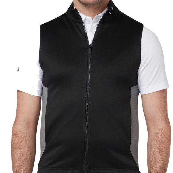 Callaway Chev Textured Gilet - Caviar Fashion