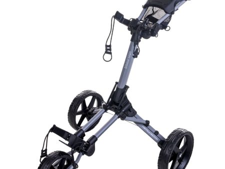 Fastfold Square 3-Wheel Push Trolley - Grey Black For Discount