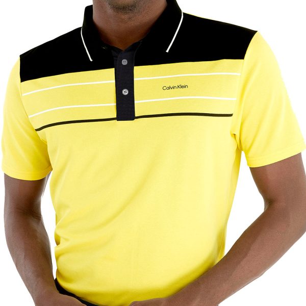 Calvin Klein Blackwater Polo Shirt - Acid Yellow For Discount