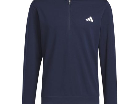 adidas Elevated 1 4 Zip Pullover - Collegiate Navy Hot on Sale