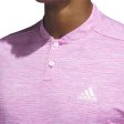 adidas Textured Stripe Polo Shirt - Lucid Fuchsia White Discount