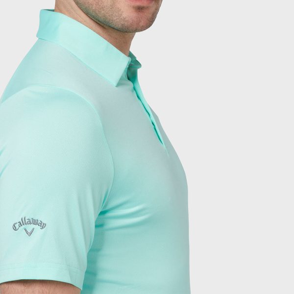 Callaway Swing Tech Solid Polo Shirt - Aruba Blue Cheap