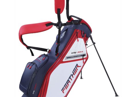 Big Max Dri-Lite Feather Stand Bag - Navy Red White on Sale