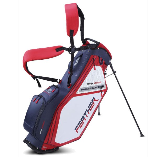 Big Max Dri-Lite Feather Stand Bag - Navy Red White on Sale