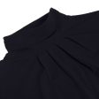 Green Lamb Regan Cotton Roll Neck Top - Navy Online Sale